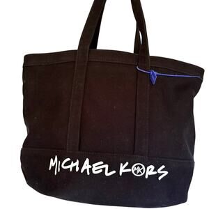 Michael Kors Graffiti Black Canvas Tote Bag